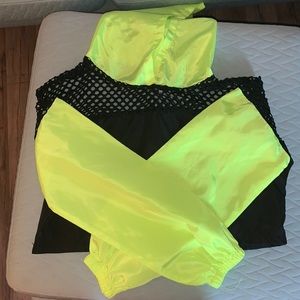 Neon cropped windbreaker